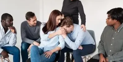 group of friends at therapy.