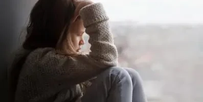 Depressed woman.