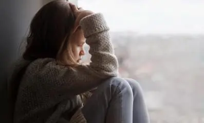 Depressed woman.