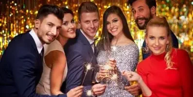 Friends celebrating new years