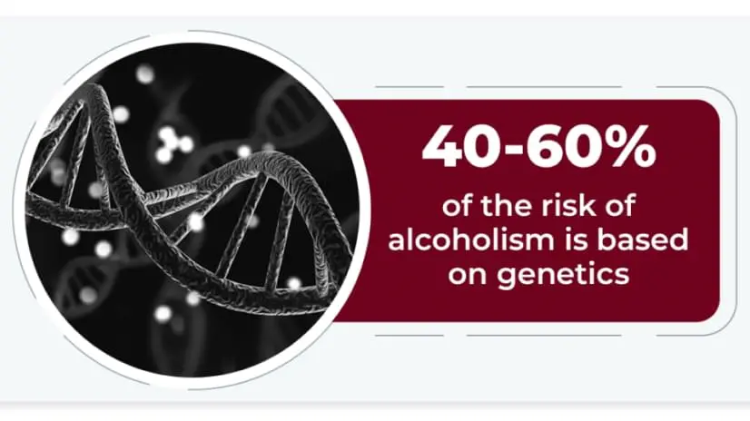 Image exhibiting that 40 to 60 percent of hereditary controls difference people's inclination toward alcohol Is Alcoholism genetic