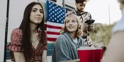 Friends celebrating 4th of July.