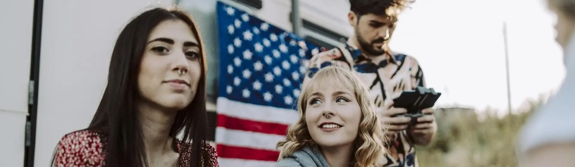 Friends celebrating 4th of July.