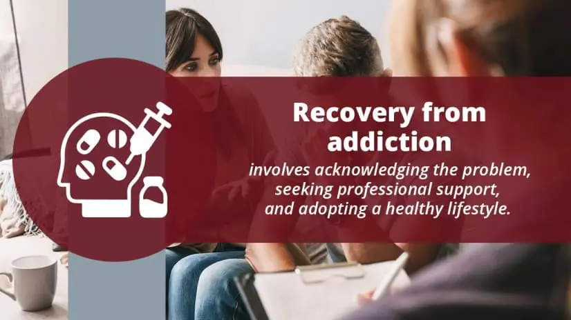 Icon of a head filled with pills. Addiction recovery involves acknowledging the problem, seeking support, and adopting a healthy lifestyle.