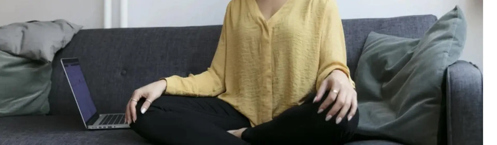 Woman meditating.