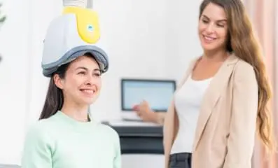 Woman at therapy session.