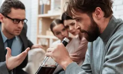 Group of people drinking.