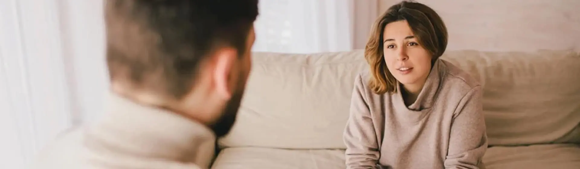 Woman on a therapist’s couch.