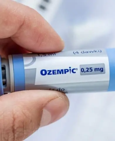 Graphic explains the primary use of Ozempic, as well as continuing research in the fields of weight loss and addiction recovery.