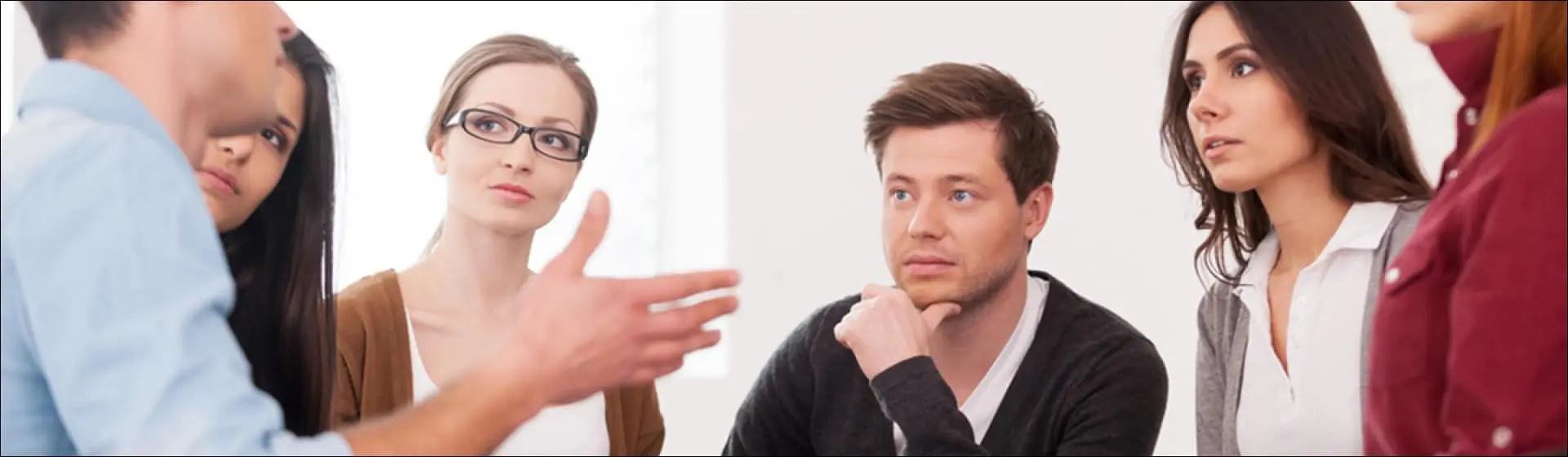 Adults in group therapy. Rehabilitation centers offer a variety of addiction treatment options tailored to individual needs and preferences.