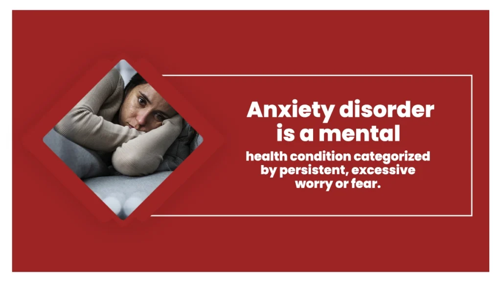 Woman crying in bed. Anxiety disorder is a mental health condition categorized by persistent, excessive worry or fear.