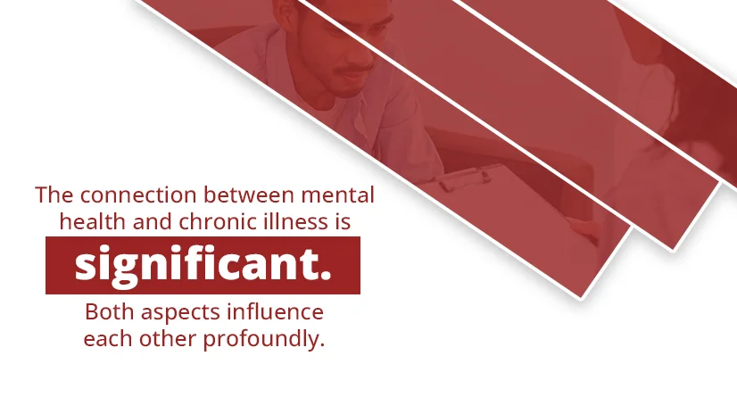 graphic illustrating how chronic illness and mental health are related
