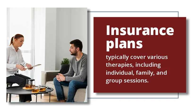 A person receiving mental health therapy covered by insurance.