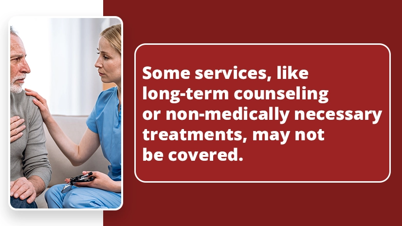 A healthcare professional discussing mental health treatment options with an older adult.
