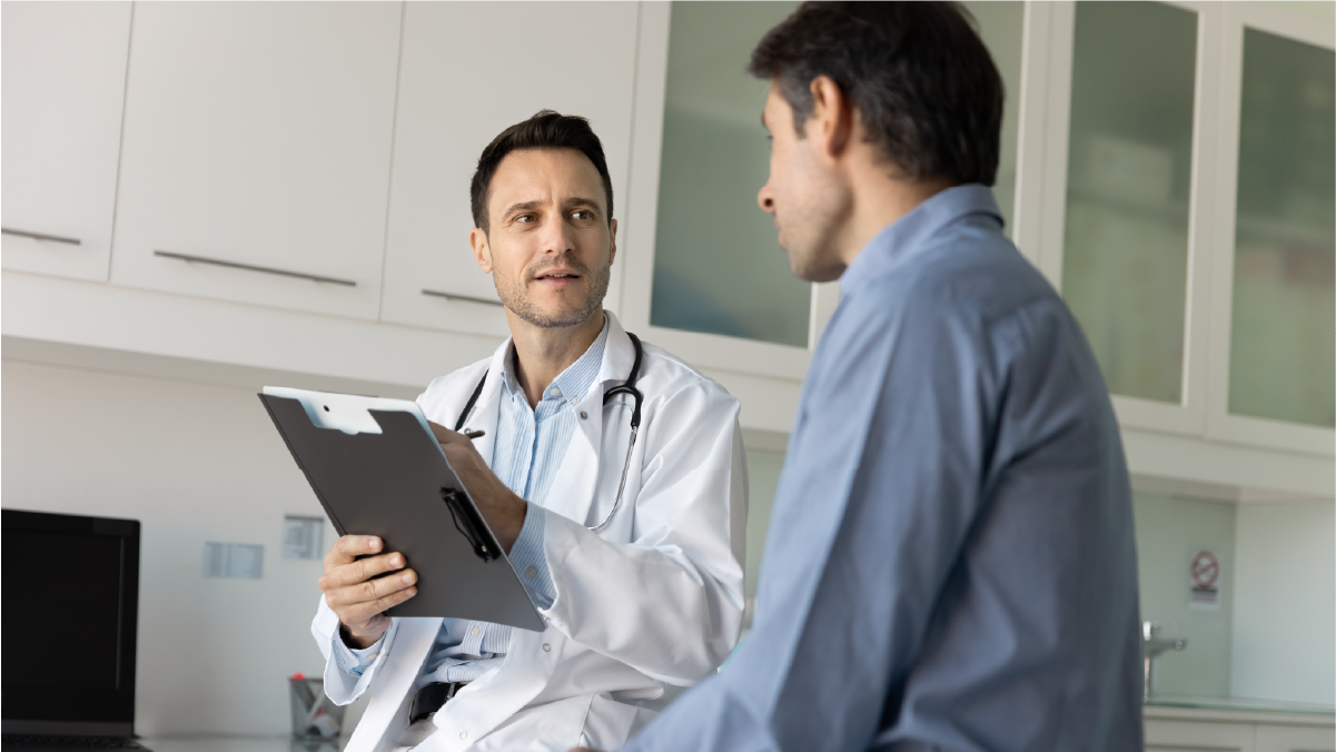 Doctor talking to client about how legit GeneSight testing is