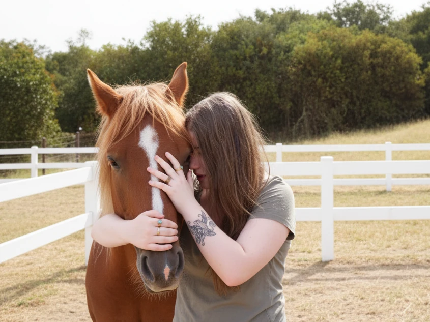 emotional equine therapy session
