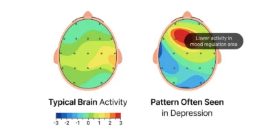 Brain mapping looks at how different areas of your brain are functioning and how they work together
